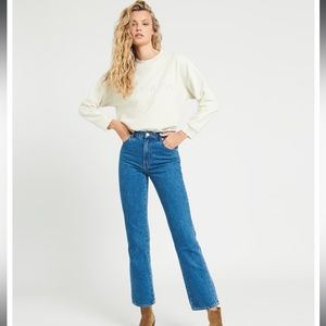 Rolla’s Original High Rise Straight Jean in Ashley Blue